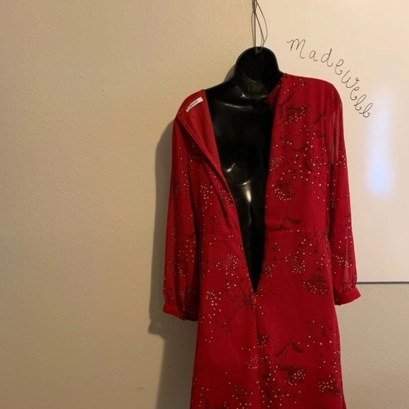 Madewell Hazelwood Floral RED NWT - Picture 10 of 14